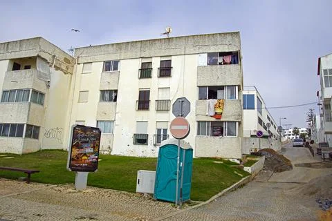 Portugese apartment building Foto stock
