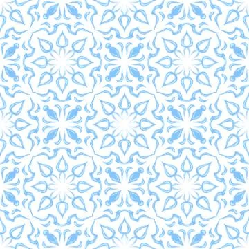 Portuguese azulejo ceramic tile pattern. Stock Illustration
