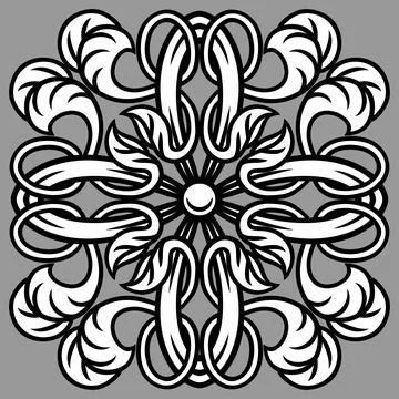 Portuguese azulejo ceramic tile pattern. Mediterranean traditional ornament Stock Illustration
