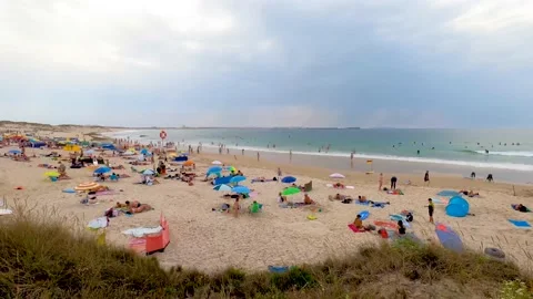 Portuguese beach timelapse Stock Footage 204875975