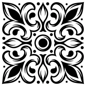 Portuguese ceramic tile pattern. Mediterranean traditional ornament. Italian  Stock Illustration