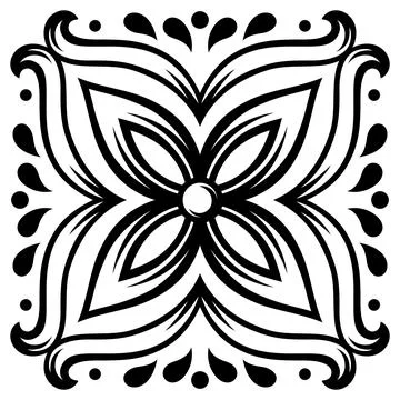 Portuguese ceramic tile pattern. Mediterranean traditional ornament. Italian  Ilustración de archivo