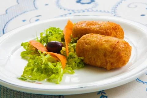 Portuguese Cod Cake Stock Photos