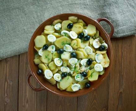 Portuguese Cod Fish Casserole Stockfoto's