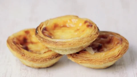 Portuguese egg tart Stock Footage 76749063