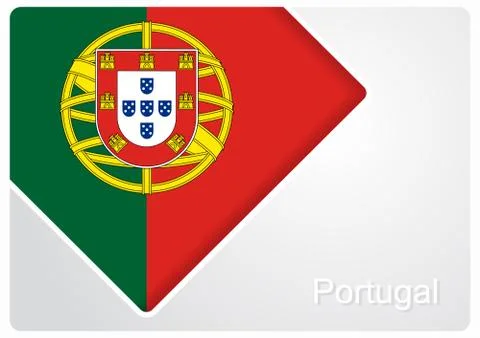 Portuguese flag design background. Vector illustration. Illustrazione stock