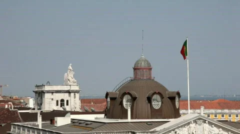 Portuguese Flag Stock Footage 813078