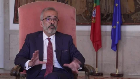 Portuguese Foreign Minister: We would like to live in peace but it is not realis Stock Footage 310996331
