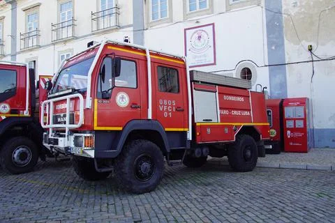 Portuguese MAN fire truck Stock Photos