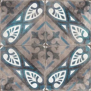 Portuguese style azulejo pattern tiles. Stockfoto's