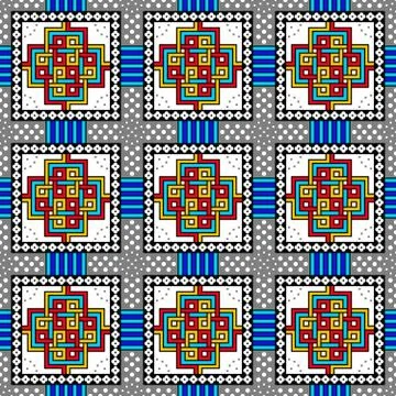 Portuguese style vector pattern texture background design Illustrazione stock