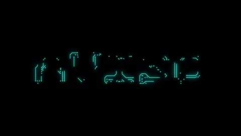 Portuguese text warning in the form of printed circuit board tracks Stock Footage 103947335