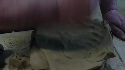 Portuguese Tile handmade beginging of process Stock-Footage 189375854