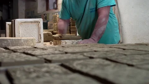 Portuguese Tile handmade Stock-Footage 189376107