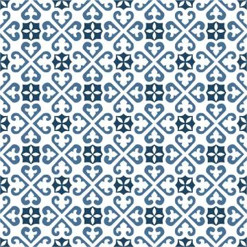 Portuguese tiles pattern Stock Illustration