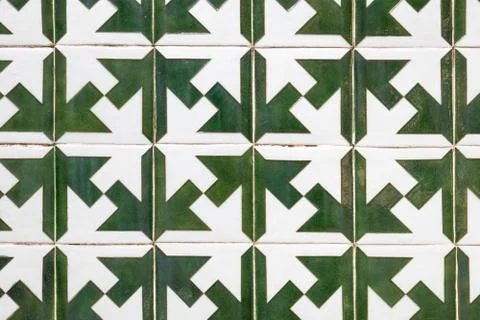 Portuguese typical tiles pattern Stock Photos