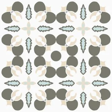 Portuguese vector tiles pattern, Lisbon seamless black and white tile design 库存插图