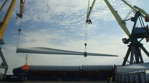 Port,Wind generator Video stock 11665460