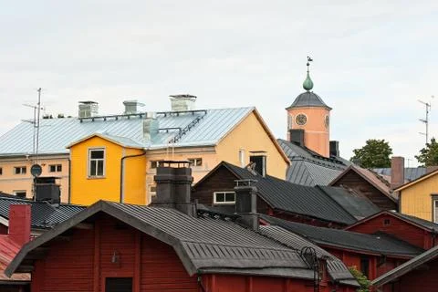 Porvoo rooftops. Stock Photos