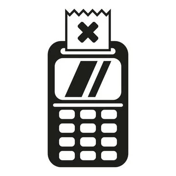Pos cancel pay icon simple vector. Card error Illustrazione stock