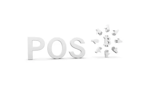POS concept white background 3d render illustration Illustrazione stock
