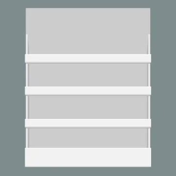 POS display mockup - front view. Flat and solid color design vector Stock Illustration