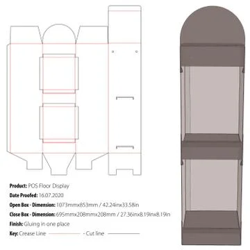 POS Floor Display packaging design template Stock-Illustration