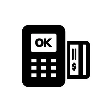 POS icon flat style simple vector illustration. Payment terminal Illustrazione stock