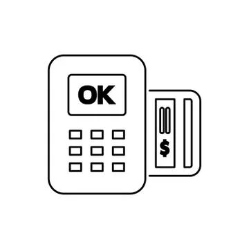 POS icon flat style simple vector illustration. Payment terminal Stock-Illustration