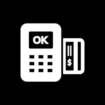 POS icon flat style simple vector illustration. Payment terminal Illustrazione stock