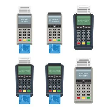 Pos machine vector design illustration isolated on white background Stock Illustration