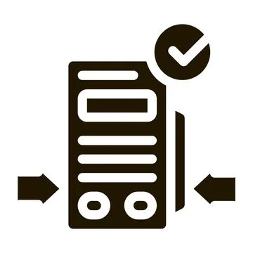 Pos terminal device icon Vector Glyph Illustration Stock Illustration