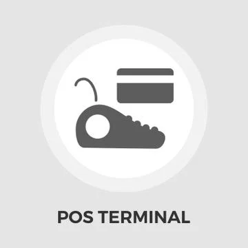 POS terminal flat icon Stock-Illustration