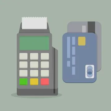 Pos terminal Stock Illustration