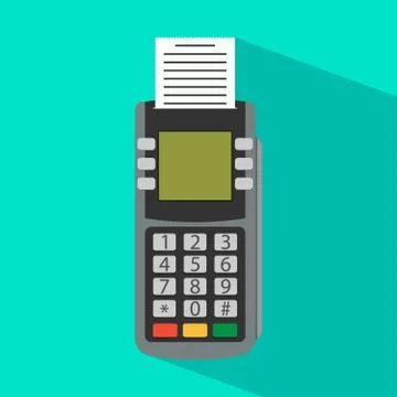 Pos terminal Stock Illustration