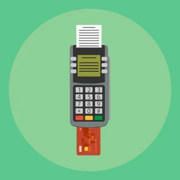 Pos terminal Stock Illustration