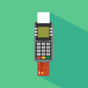 Pos terminal Illustrazione stock