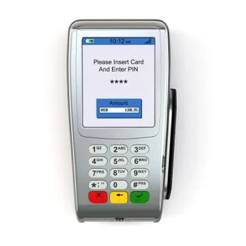POS terminal  isolated on white background. Иллюстрация