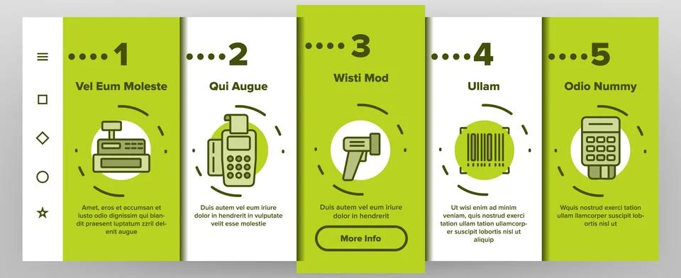 POS Terminal, Mobile Payment Vector Onboarding Stock Illustration