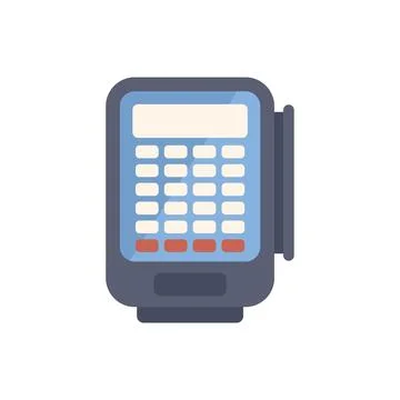 Pos terminal processing credit card payment illustration Stock Illustration