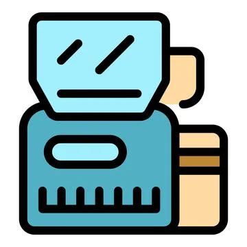 Pos terminal processing credit card payment, printing receipt Stockillustratie