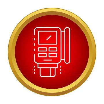 Pos terminal processing credit card payment icon Stock Illustration