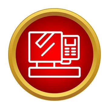 Pos terminal processing retail payment transaction icon Stock Illustration