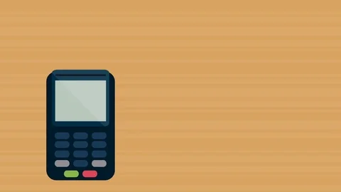 POS terminal Processing transaccion HD a... | Stock Video | Pond5