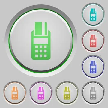 POS terminal push buttons Stock Illustration