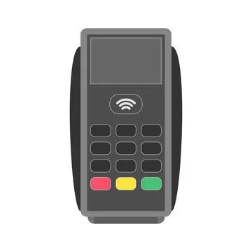 POS Terminal on a white background. Vector illustration. Stockillustratie