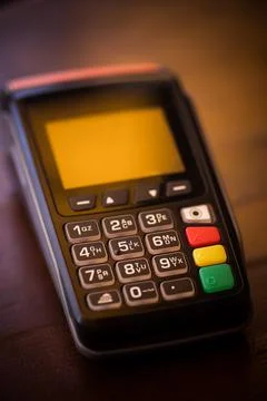 POS unit with shallow depth of field Stock Photos