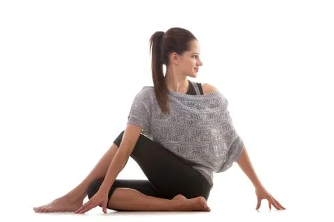 Pose Ardha Matsyendrasana Stock Photos