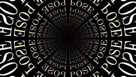 POSE Keyword Animation, 3D Pattern, Background Loop. Yoga concept. Stock Footage 252080656