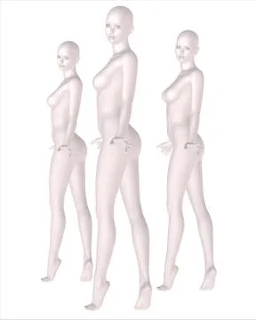 Posed Mannequins 스톡 일러스트